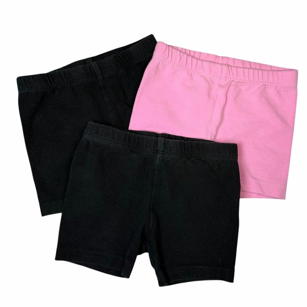 Jumping Beans Biker Shorts Bundle Girls Black Pink 12 Months